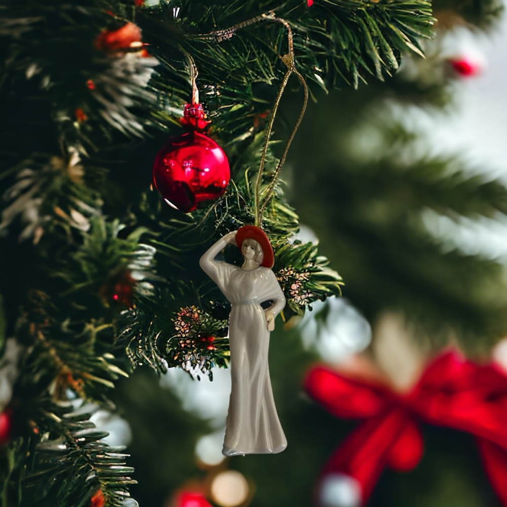 Cobble Creek Red Hat Lady Ornament Holiday